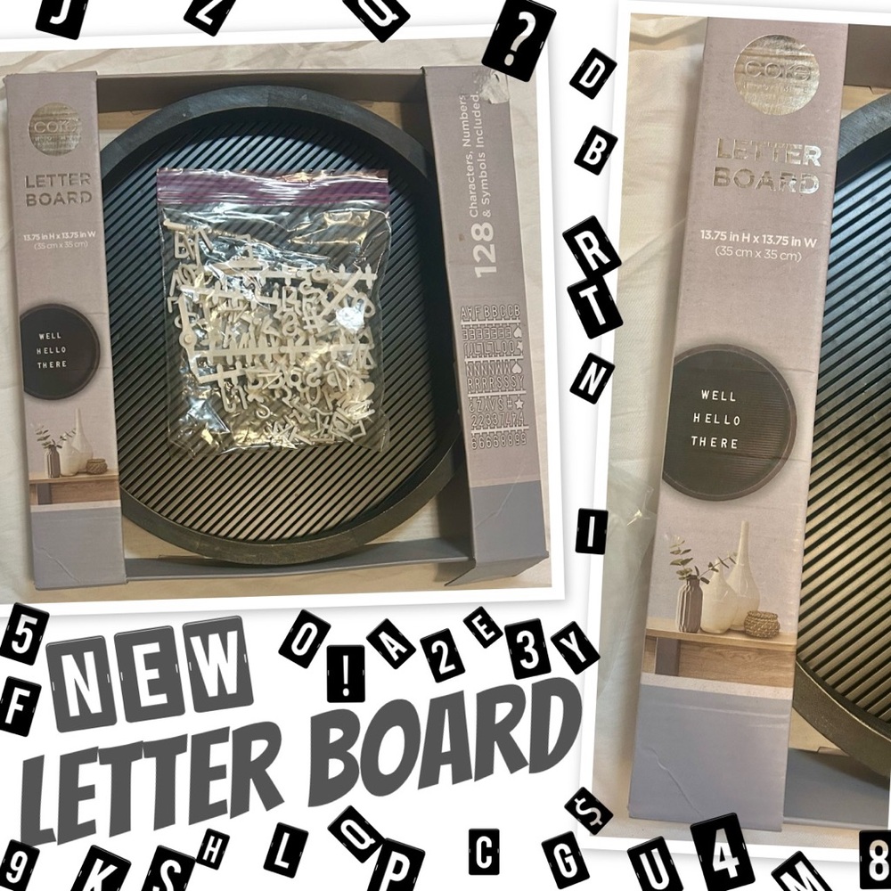 Black Letter Board with White Letters